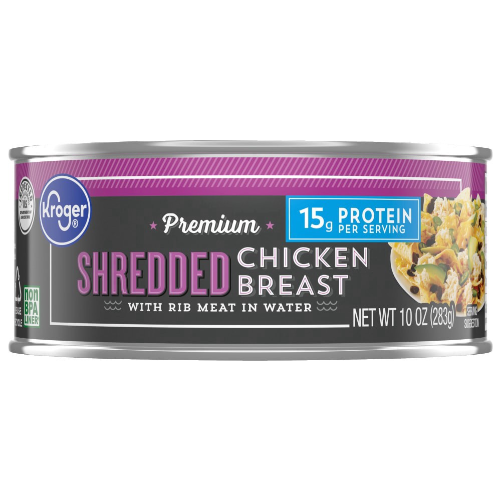 slide 4 of 4, Kroger Premium Shredded Chicken Breast, 10 oz