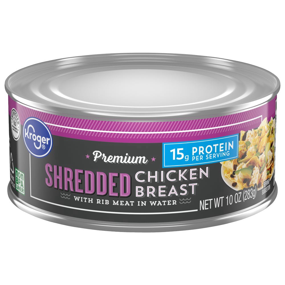 slide 1 of 4, Kroger Premium Shredded Chicken Breast, 10 oz