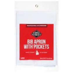 First Street White Bib Apron