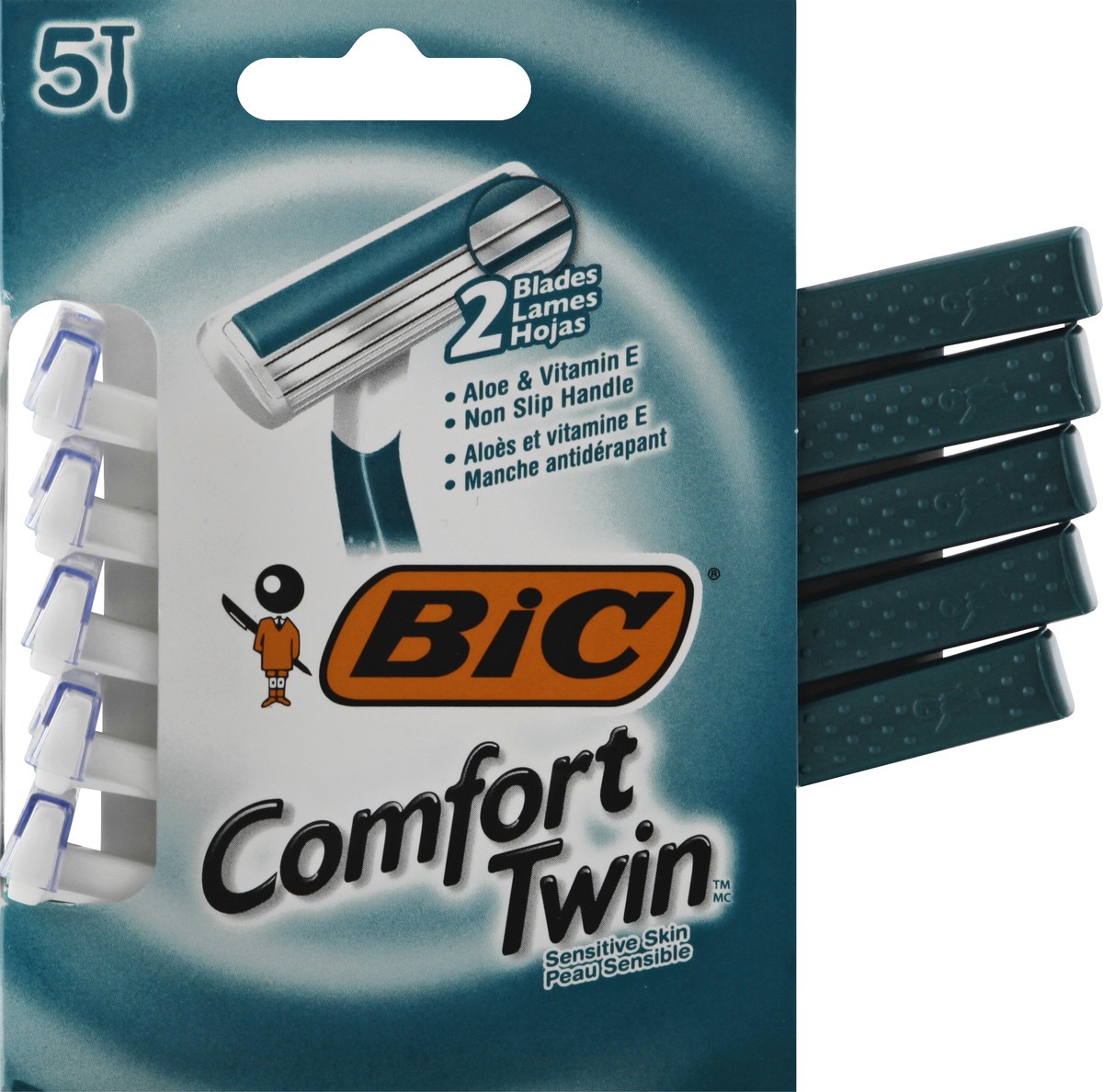 slide 6 of 11, BIC Comfort Skin Sensitive Skin Shavers 5 ea, 5 ct