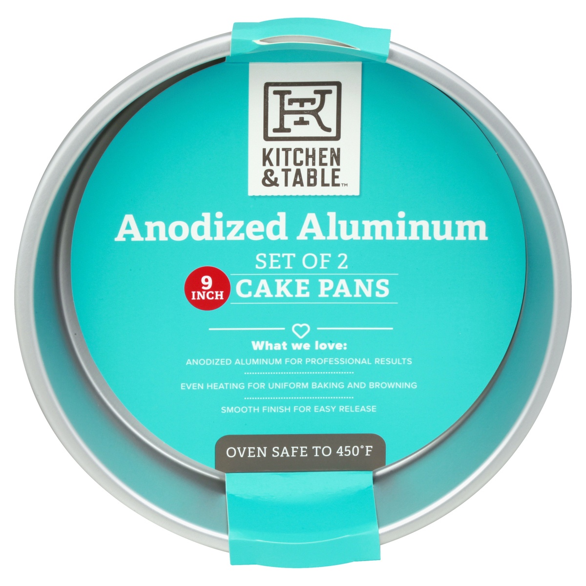 slide 1 of 1, Kitchen & Table Round Anodized Alum Pan Set, 9 in