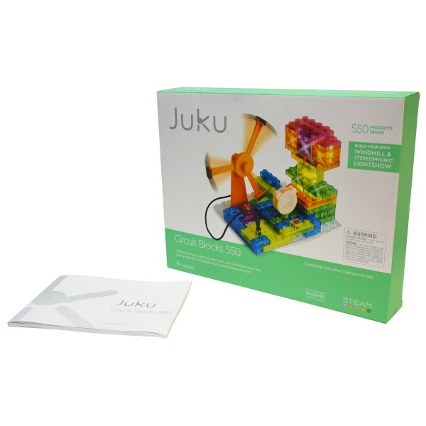 slide 1 of 4, Juku Steam Circuit Blocks 550 Projects, Windmill And Stereophonic Lightshow Kit, 1 ct