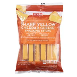 Weis Quality Sharp Yellow Cheddar Snacking Sticks