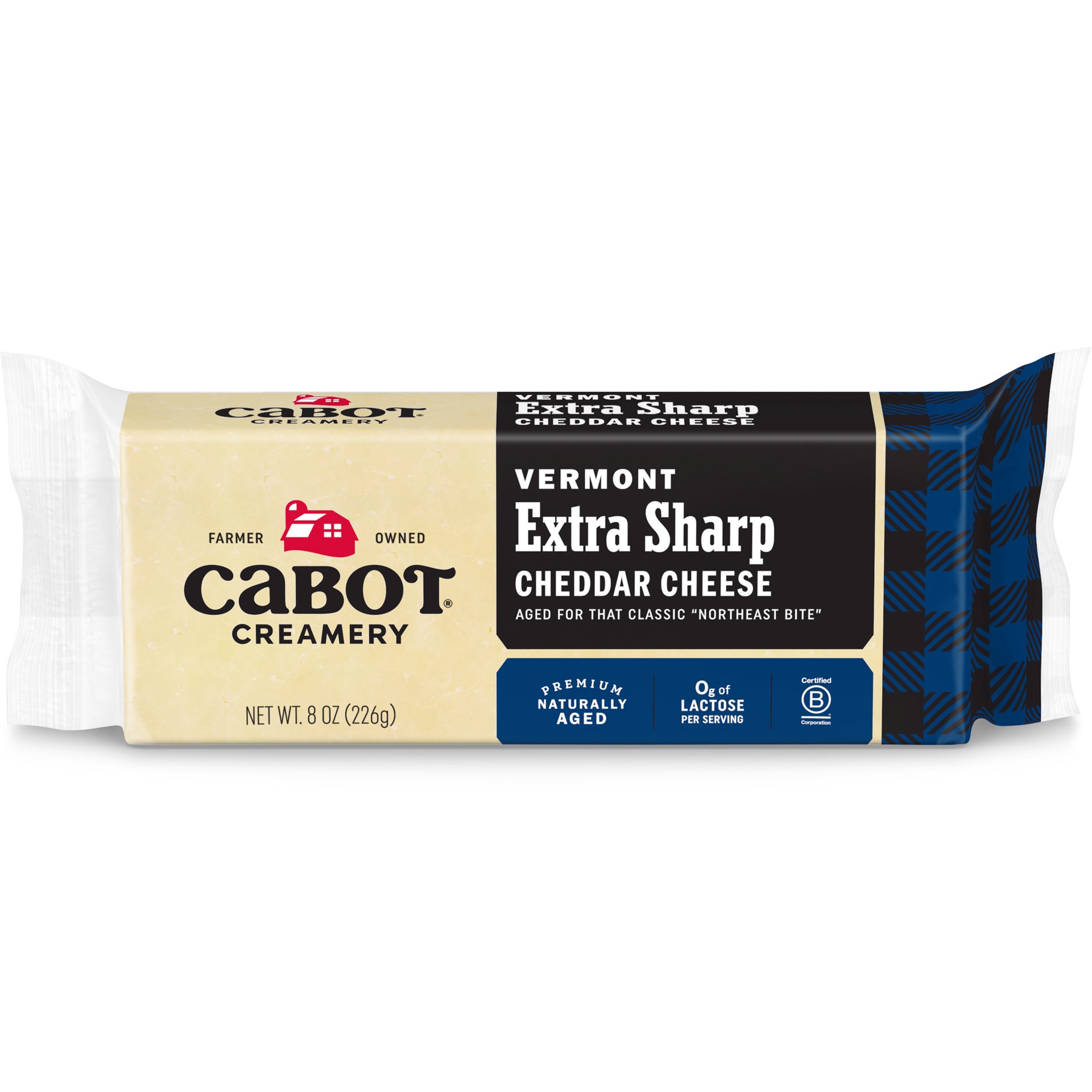 slide 1 of 1, Cabot Creamery Bar Extra Sharp Cheddar Cheese 8 oz (Refridgerated Vacuum Pack), 8 oz