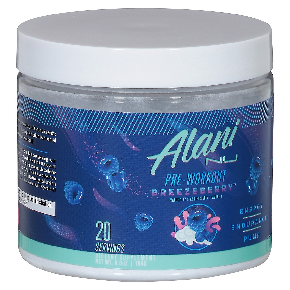 slide 9 of 9, Alani Nu Breezeberry Pre-Workout 6.8 oz, 6.8 oz