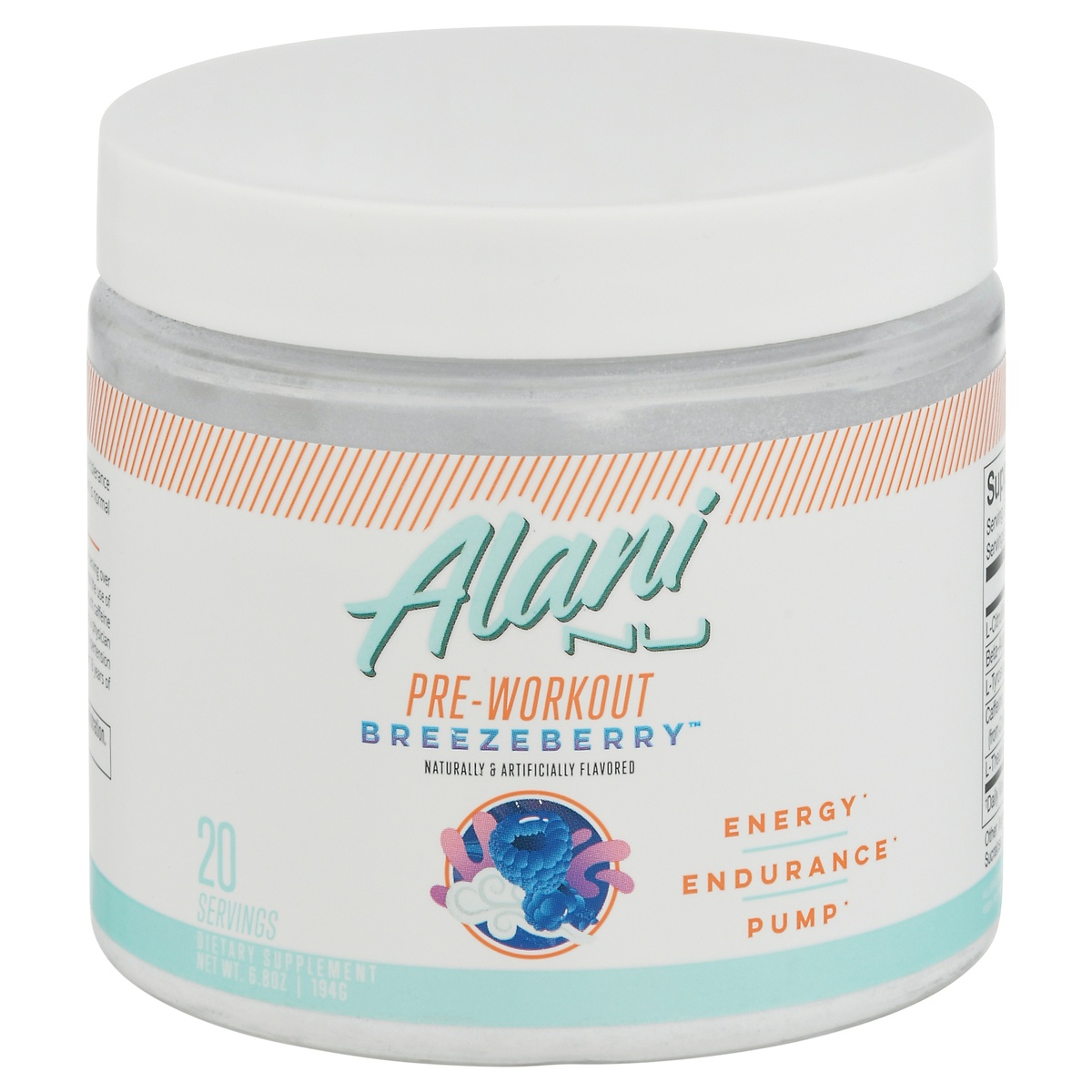 Alani Nutrition PreWorkout Energy Supplement Breezeberry 6.8 oz Shipt