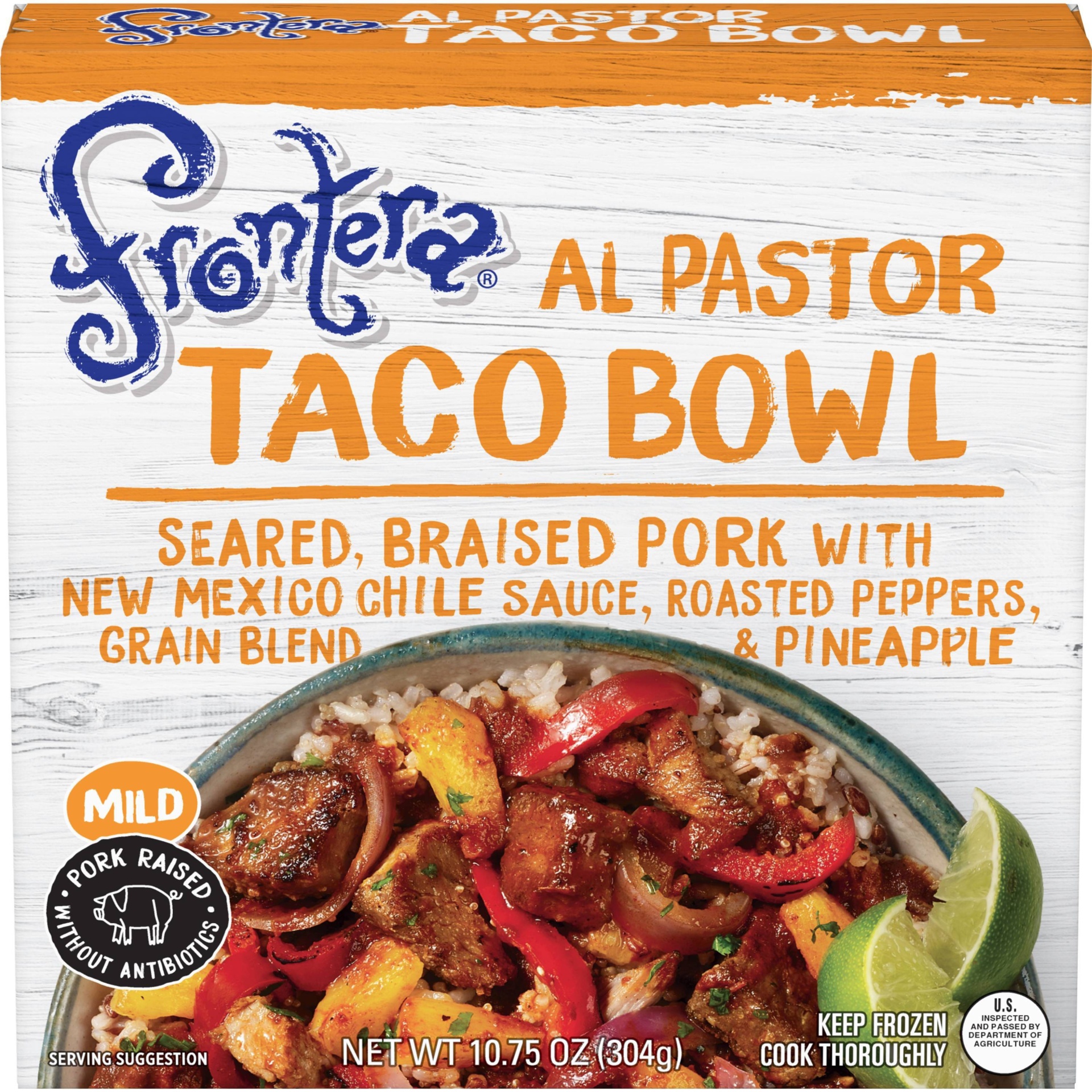slide 1 of 3, Frontera Al Pastor Mild Taco Bowl, 10 oz
