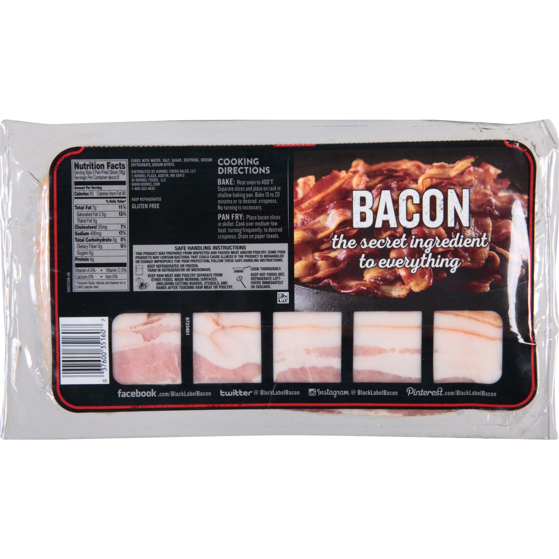 slide 4 of 6, Hormel Black Label Original Bacon Slices, 16 oz