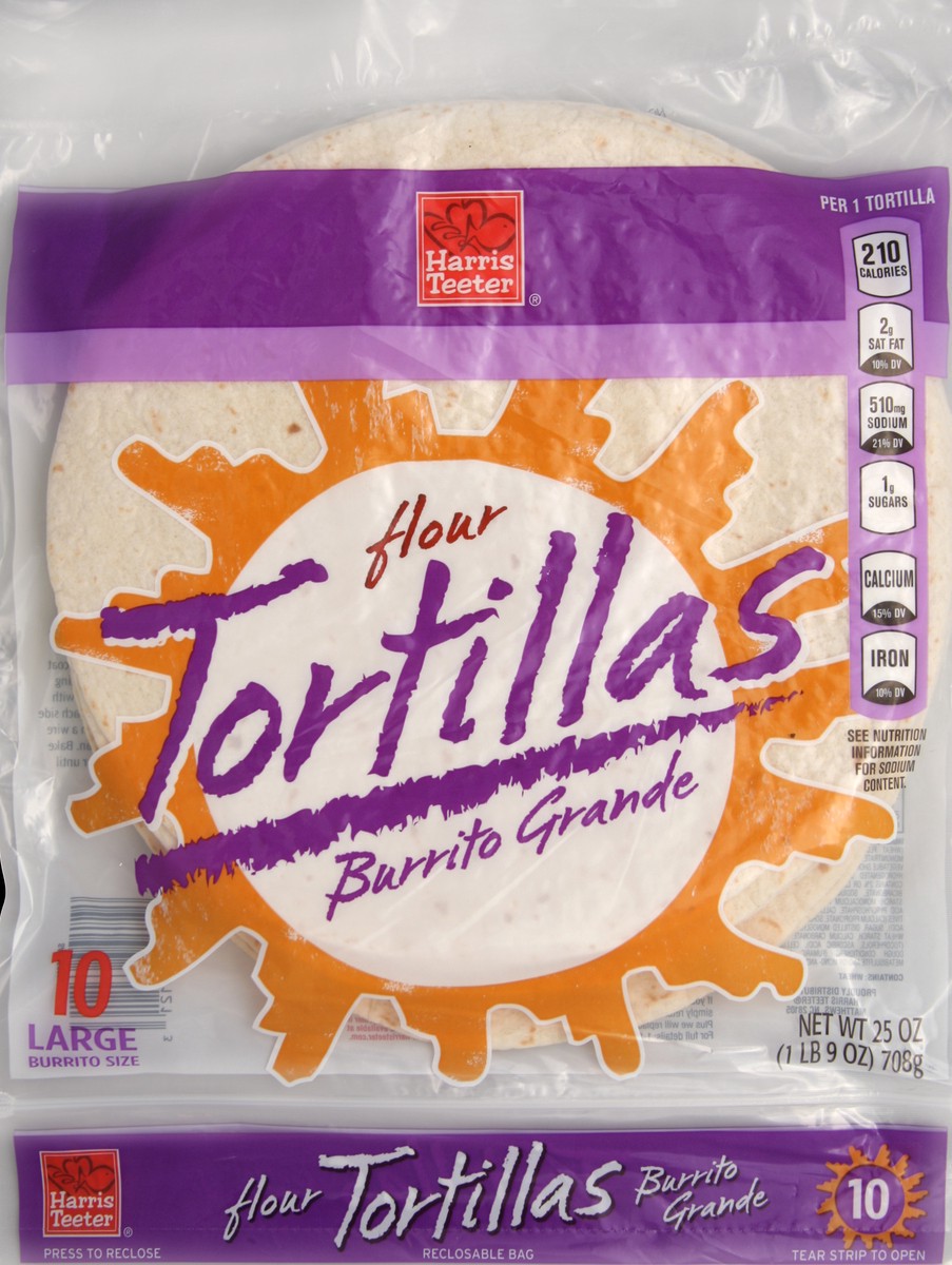 slide 1 of 6, Harris Teeter Tortilla - Burrito Grande, 25 oz