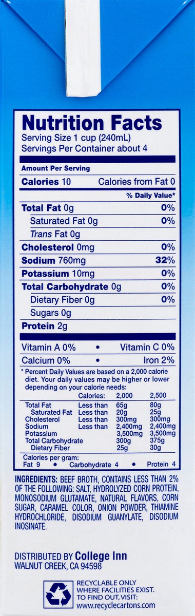 slide 2 of 12, College Inn Beef Broth 32 oz, 32 oz