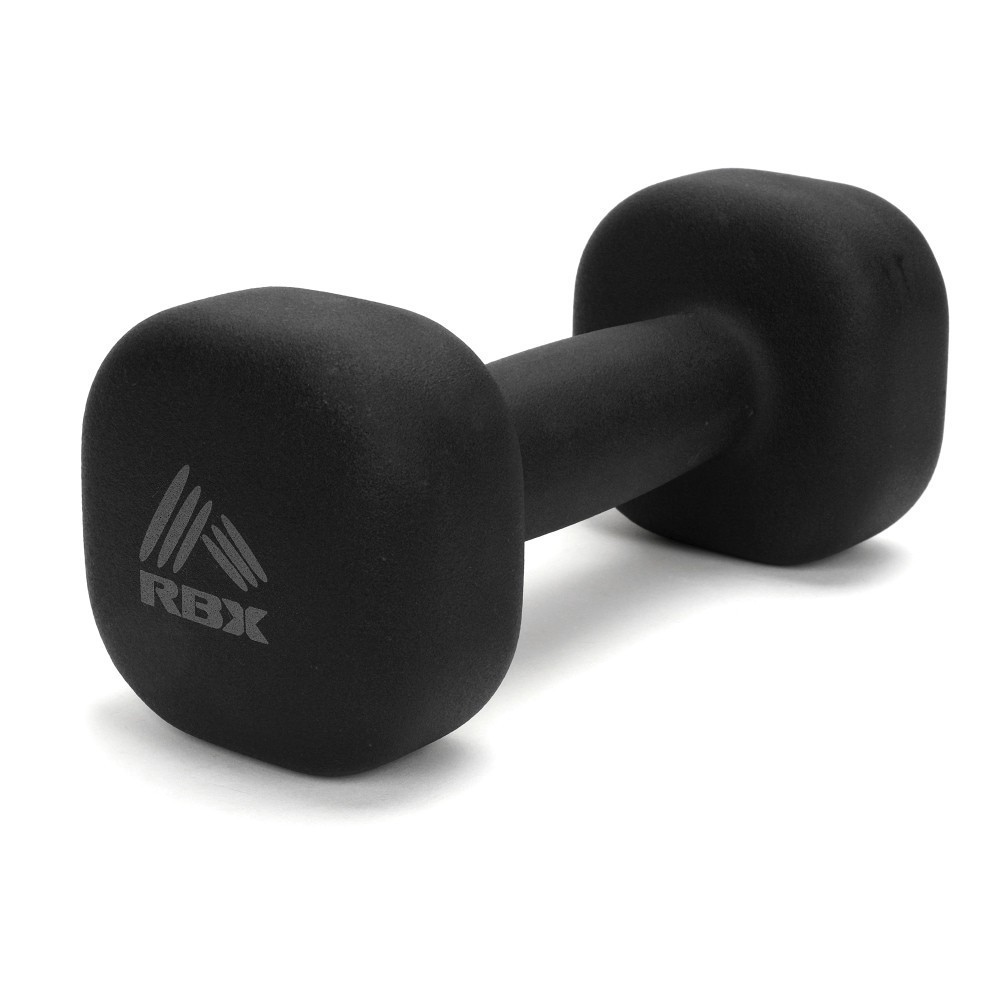 slide 1 of 1, RBX Black Neoprene Covered Dumbbell - 20 Pounds, 20 lb