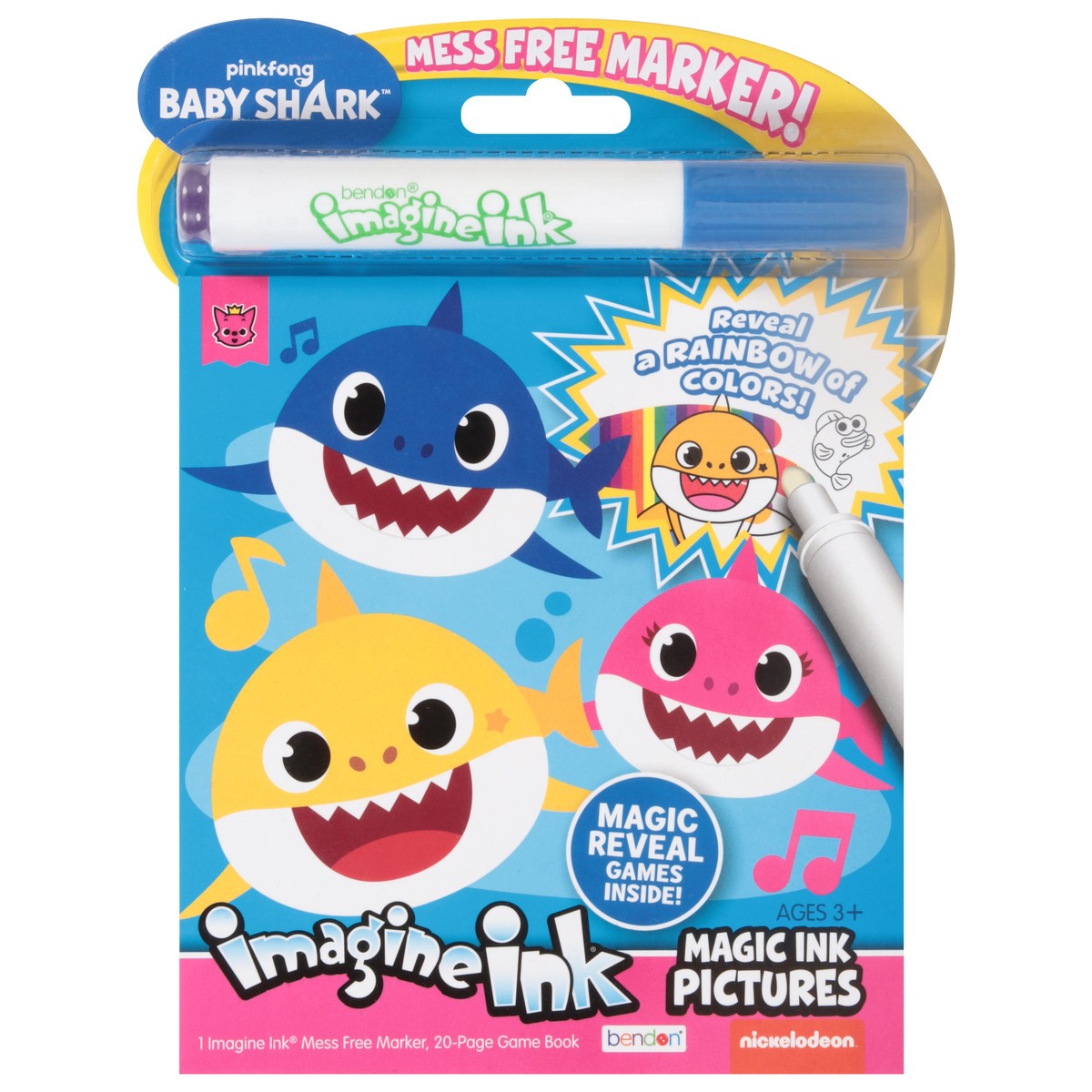 slide 1 of 1, Bendon Imagine Ink Pinkfong Baby Shark Coloring Book 1 ea, 1 ct