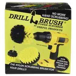 Drill Brush Attachment - Bathroom Surfaces Tub, Shower, Tile and Grout All Purpose Power Scrubber Cleaning Kit