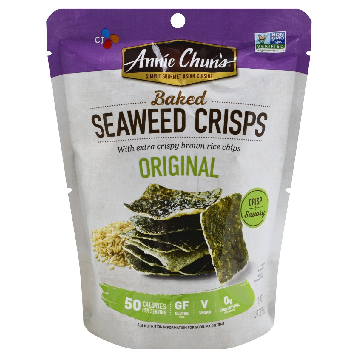 slide 1 of 9, Annie Chun's Baked Original Seaweed Crisps 1.27 oz, 1.27 oz