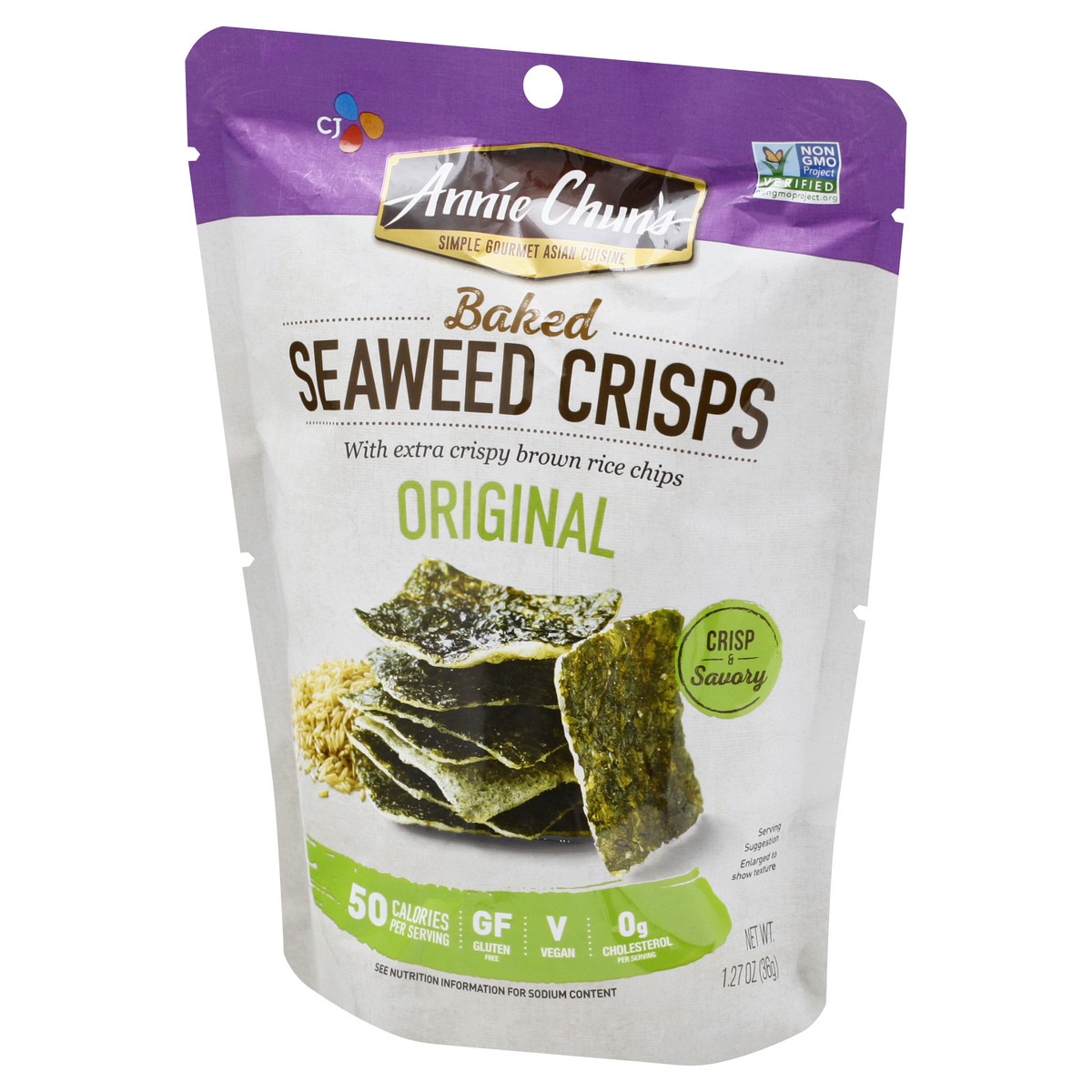 slide 3 of 9, Annie Chun's Baked Original Seaweed Crisps 1.27 oz, 1.27 oz