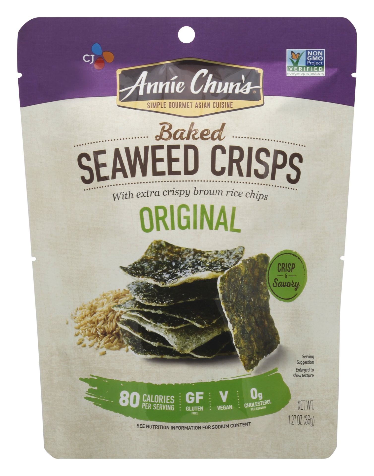 Annie Chun's Roasted Seaweed Snacks Seaweed Crisps Original 1.27 oz Shipt