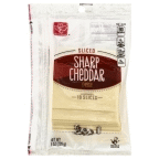 slide 1 of 1, Harris Teeter Sliced Sharp Cheddar Cheese, 8 oz
