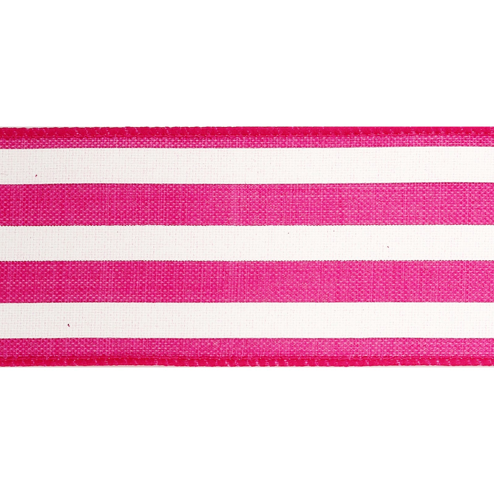slide 2 of 4, 2.5" X 25ft. Stripe Faux Linen Wired Ribbon By Celebrate It Decor, 2.5 in x 25 ft