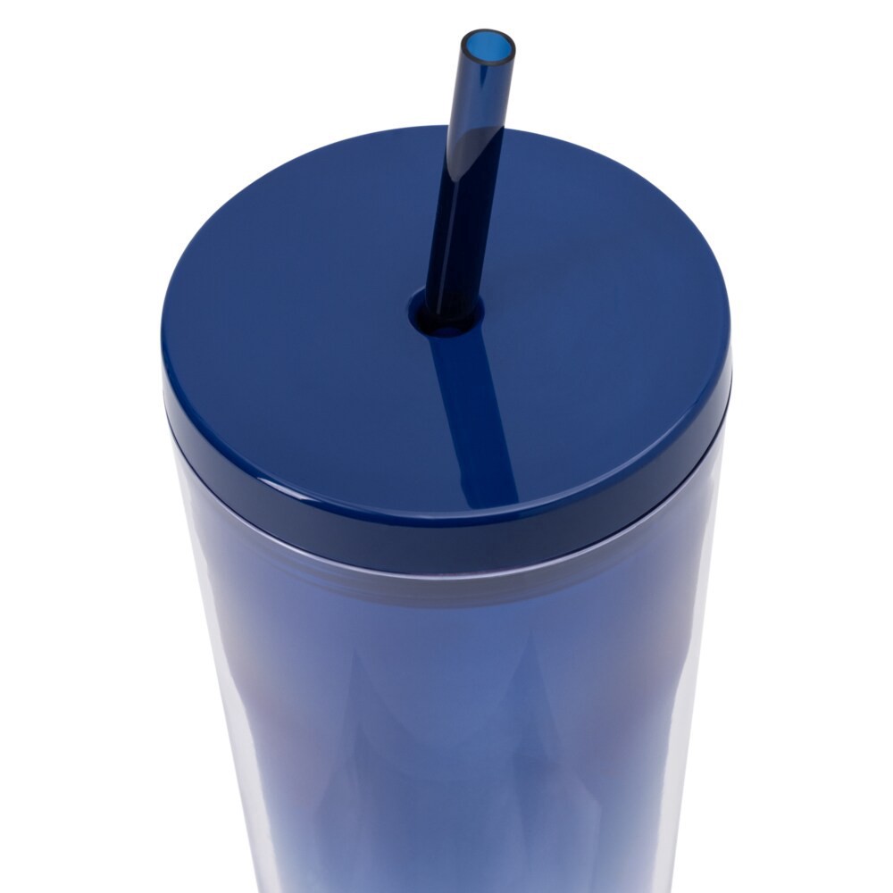 slide 4 of 4, Manna™ Axel™ Plastic Tumbler & Straw Set - Blue, 24 oz
