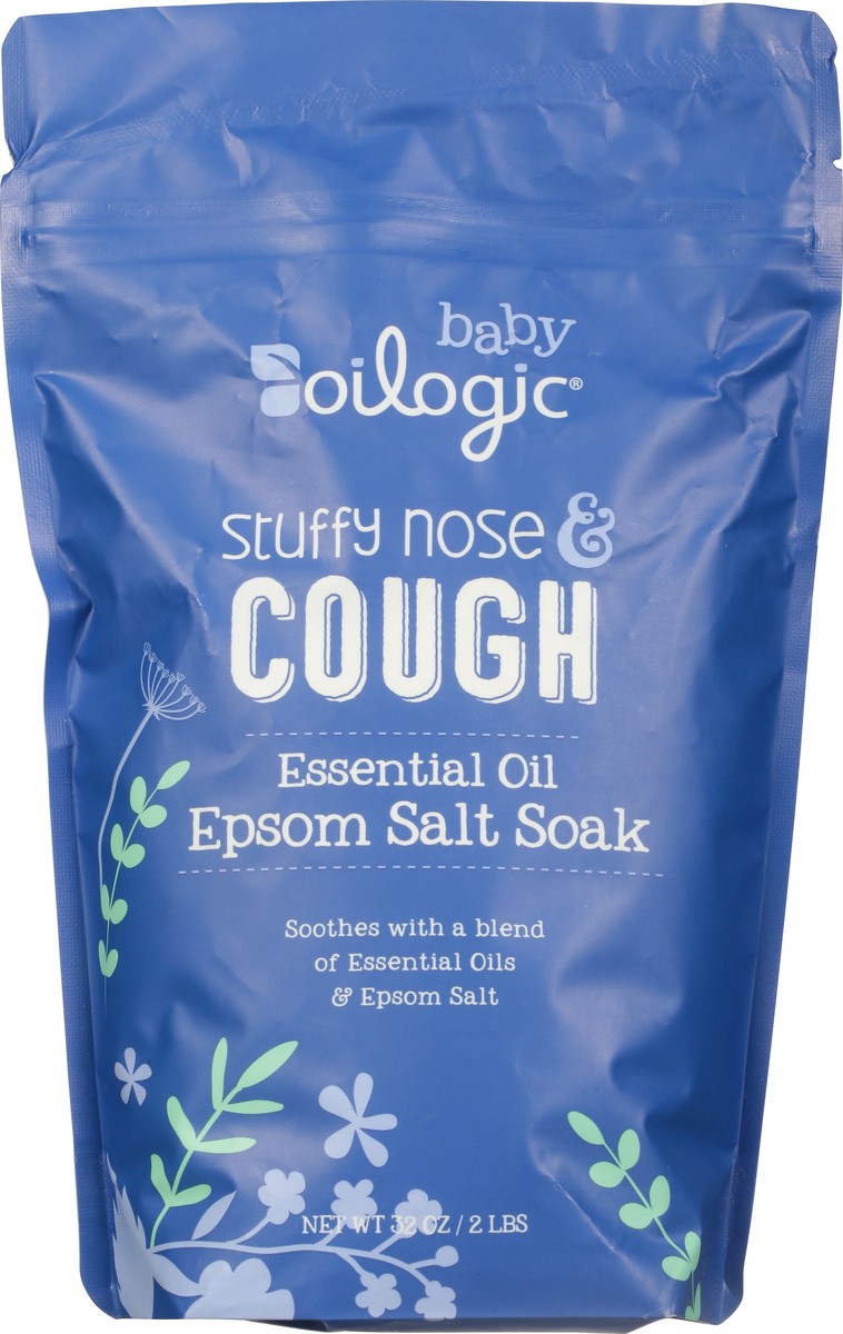 slide 9 of 12, Oilogic Baby Essential Oil Stuffy Nose & Cough Epsom Salt Soak 32 oz, 32 oz