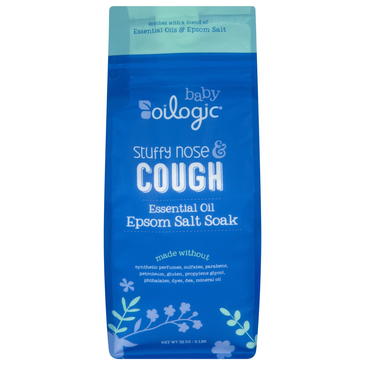 slide 1 of 12, Oilogic Baby Essential Oil Stuffy Nose & Cough Epsom Salt Soak 32 oz, 32 oz