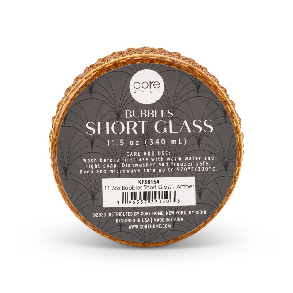 slide 2 of 2, Core Home™ Bubbles Double Old Fashioned Glass - Amber, 11.5 oz