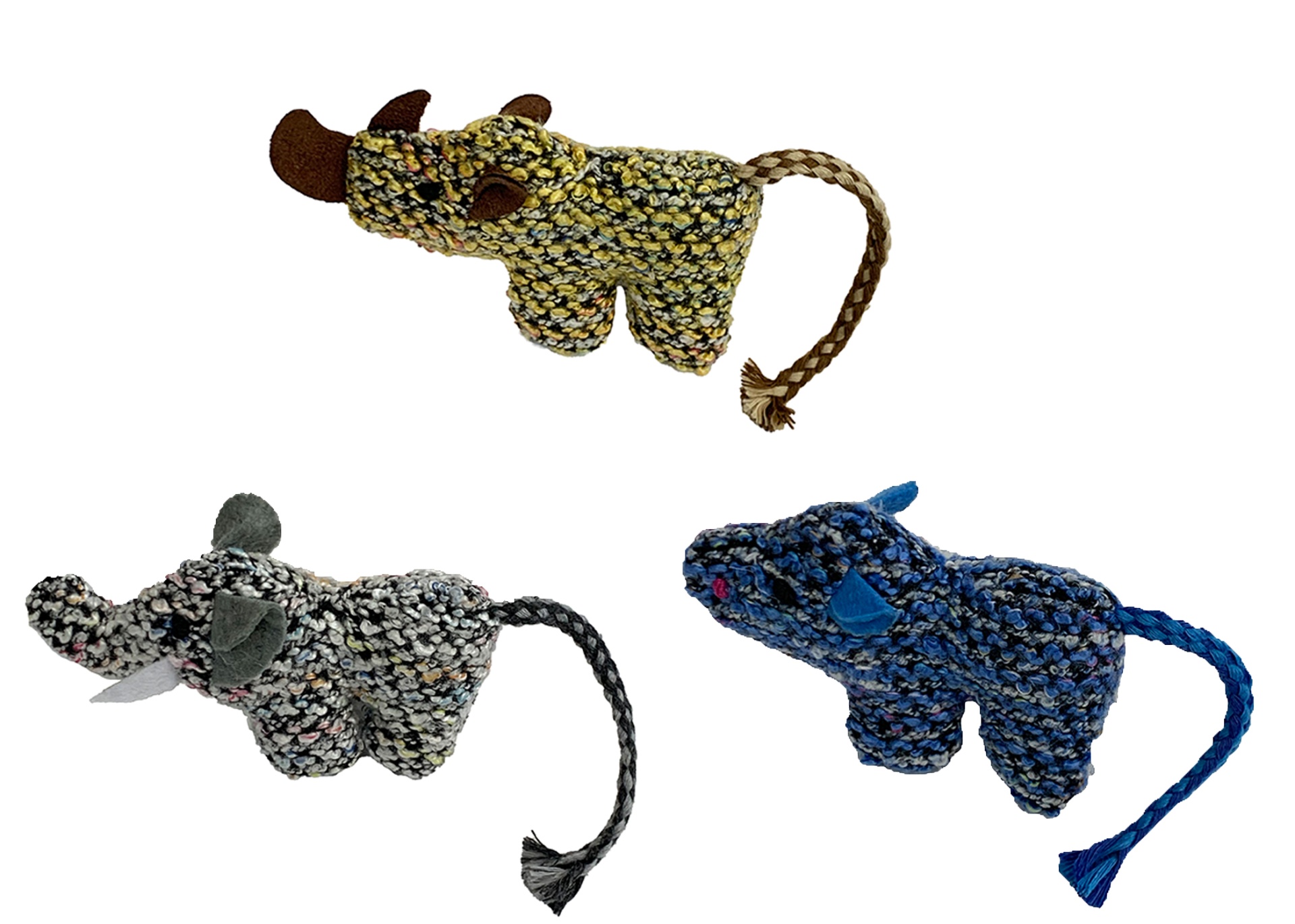 slide 1 of 1, MultiPet Berber Animals Cat Toy, 1 ct