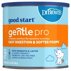 Gerber Good Start Dr. Brown's Gentle Pro Baby Formula Powder, For Sensitive Tummies, Easy Digestion and Softer Poops, Infant Formula with Probiotics, DHA, Non-GMO, 566.0 gram