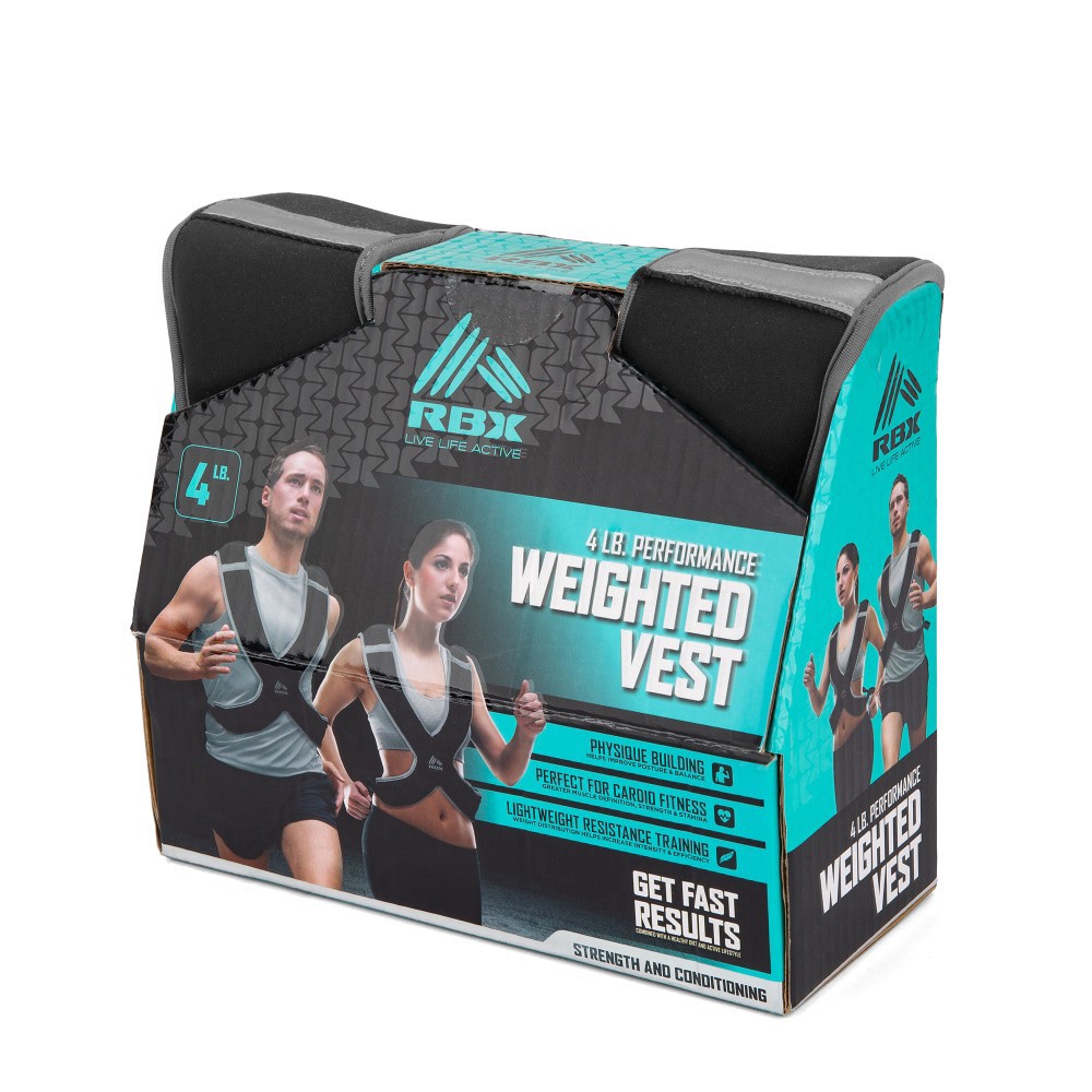slide 1 of 1, RBX Weighted Running Vest - 4 Pounds, 1 ct