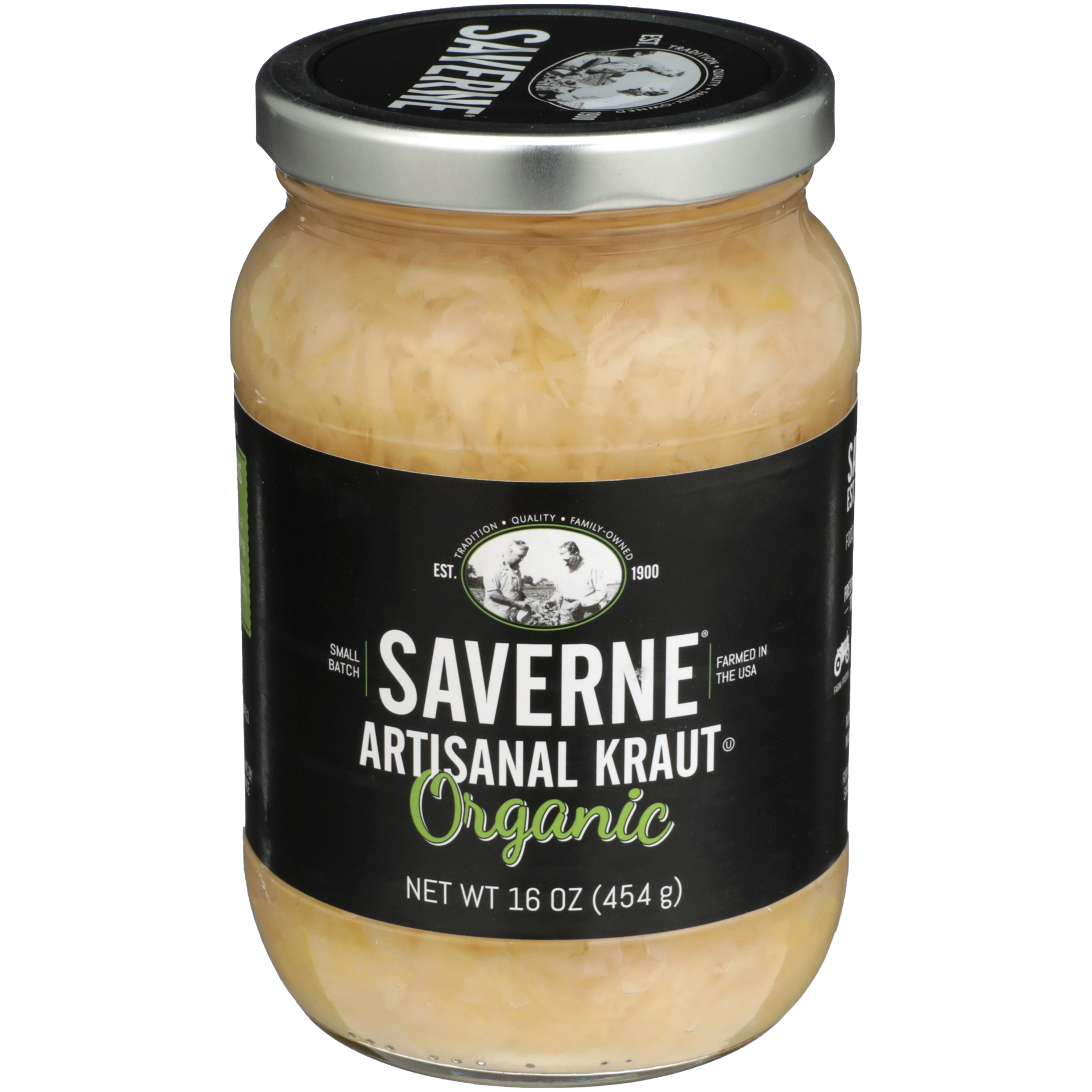 slide 1 of 2, Saverne Artisanal Organic Kraut 16oz Glass, 16 oz