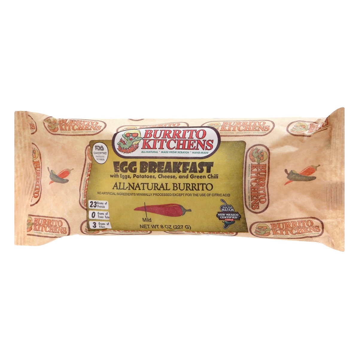 slide 4 of 12, Burrito Kitchens Mild Egg Breakfast Burrito 8 oz, 8 oz