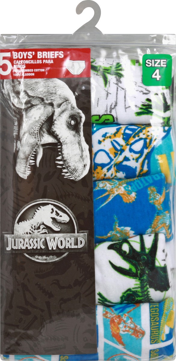slide 1 of 3, Jurassic World Briefs 5 ea, Size 4