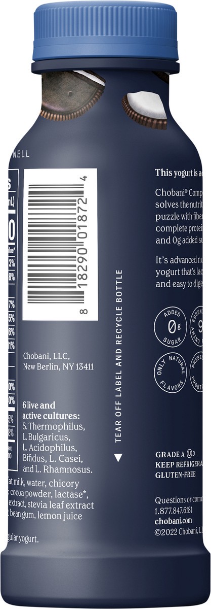 slide 8 of 9, Chobani Complete Low-Fat Cookies & Cream Greek Yogurt Protein Drink, 10 fl oz