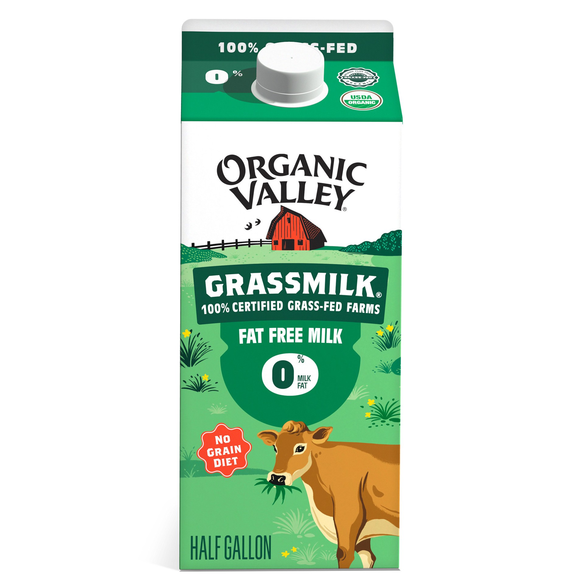 slide 1 of 11, Organic Valley Grassmilk Organic Skim Milk, 64 oz, 64 fl oz
