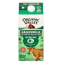 Organic Valley Grassmilk Fat Free 0% Milk Fat Milk 0.5 gal