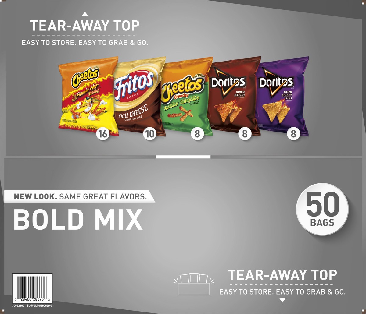 slide 5 of 11, Frito-Lay Individual Bags Bold Mix 50 ea, 50 ct