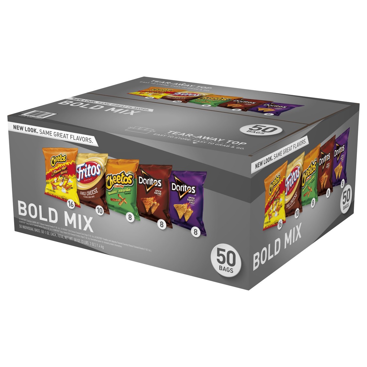 slide 2 of 11, Frito-Lay Individual Bags Bold Mix 50 ea, 50 ct