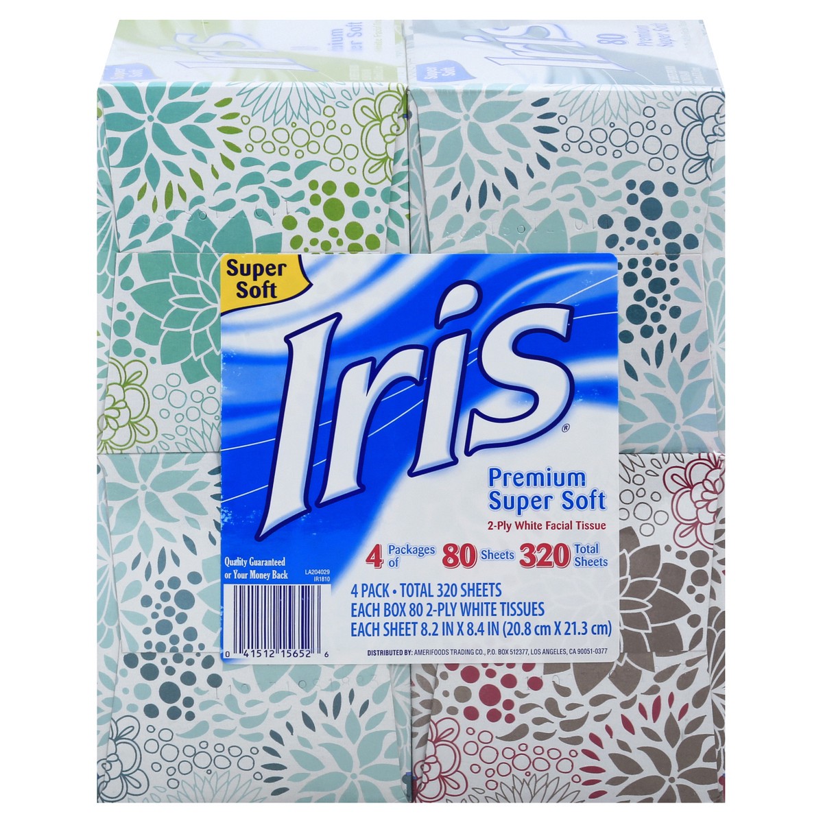 slide 4 of 5, IRIS Facial Tissue 4 ea, 30 oz