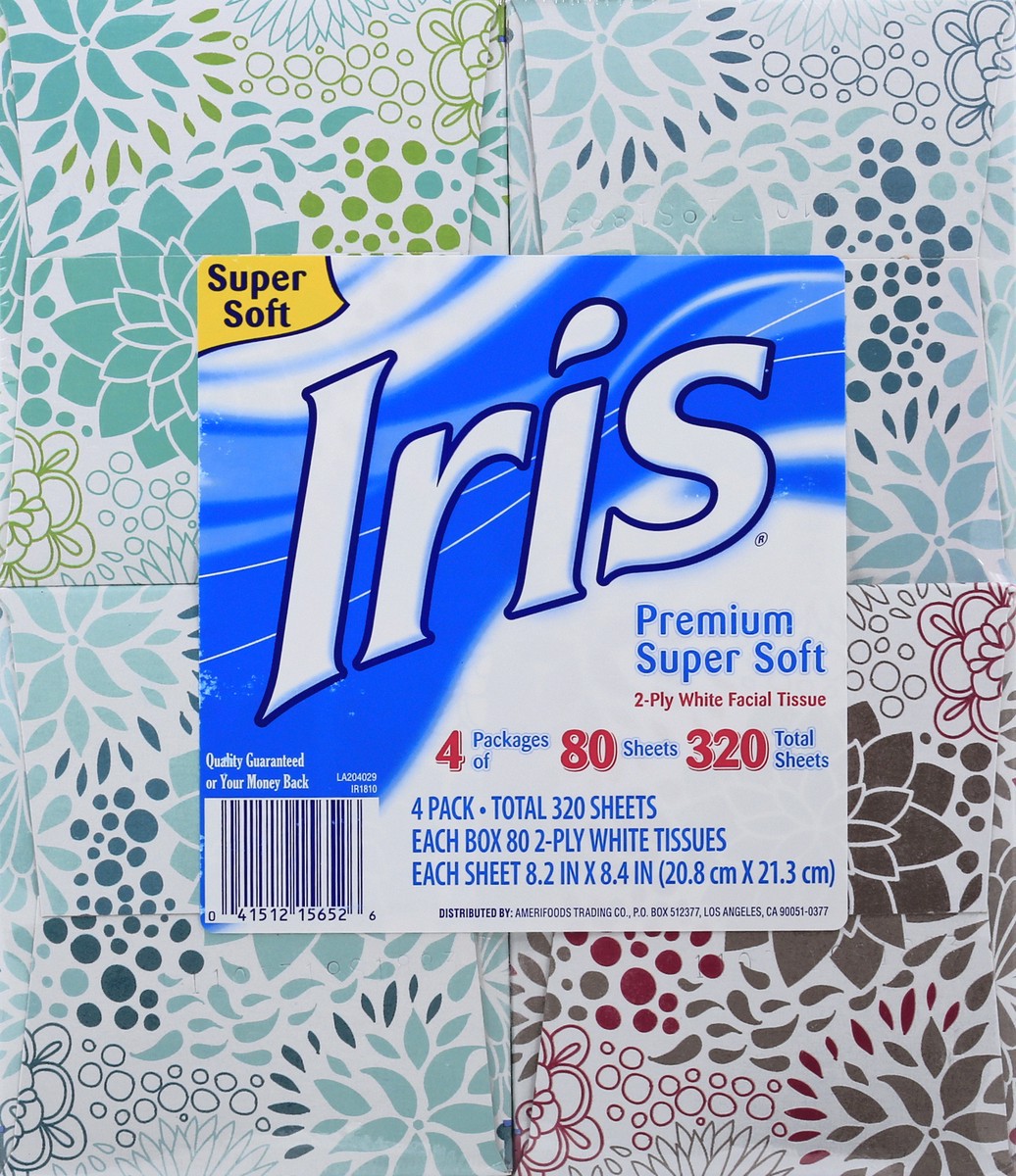 slide 2 of 5, IRIS Facial Tissue 4 ea, 30 oz