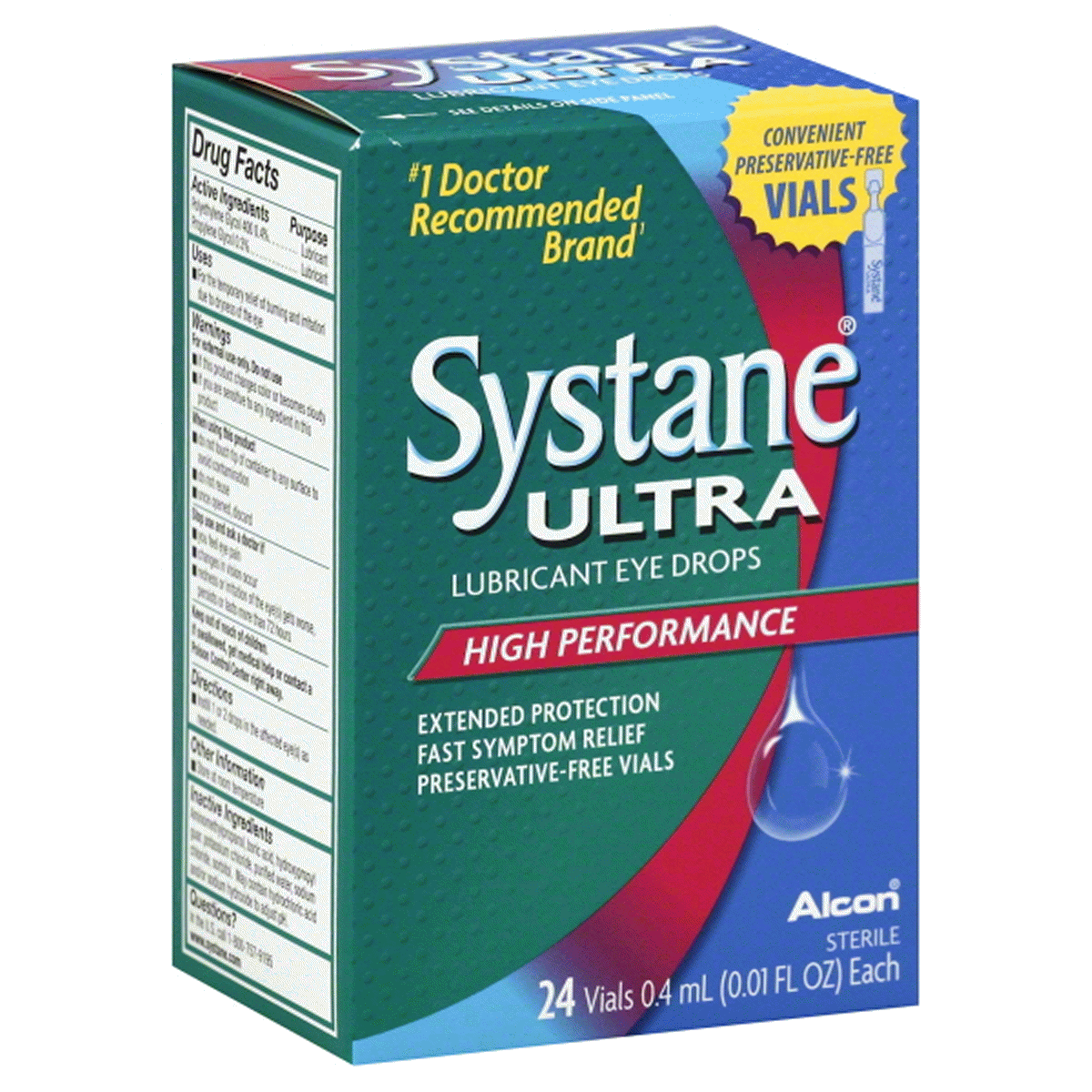 slide 1 of 1, Systane Ultra High Performance Lubricant Eye Drops, 24 ct