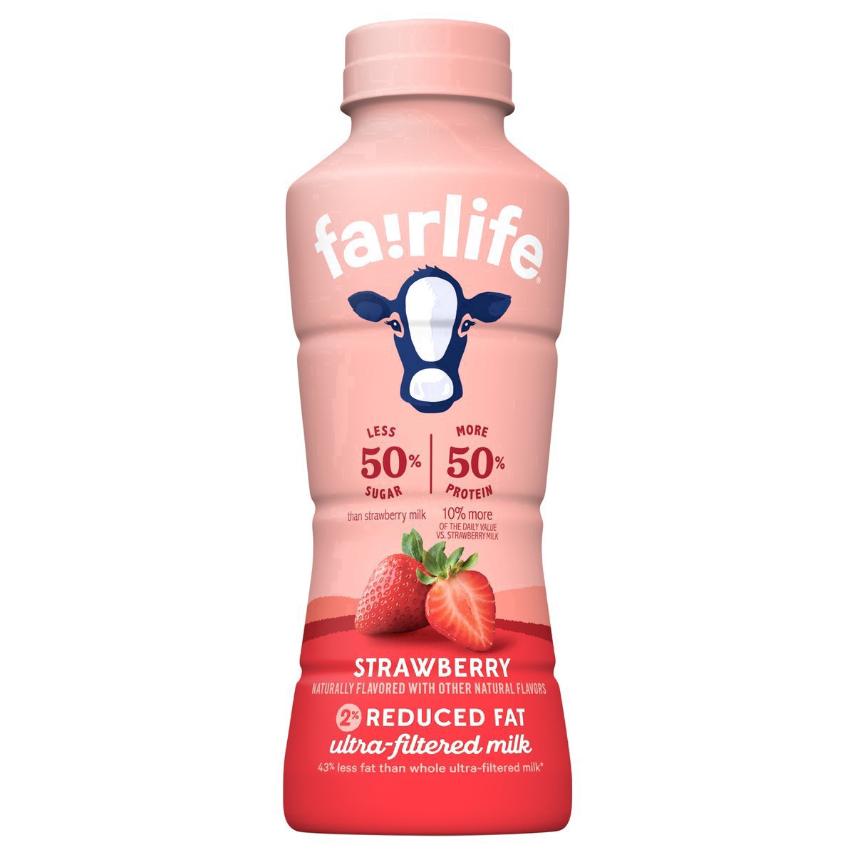 slide 4 of 8, fairlife UFM 2% Reduced Fat Strawberry-KO Bottle, 14 fl oz, 14 fl oz