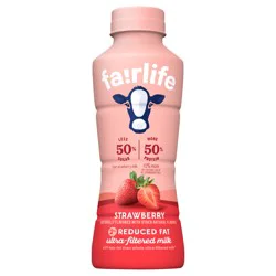 fairlife UFM 2% Reduced Fat Strawberry-KO Bottle, 14 fl oz