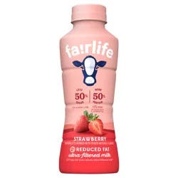 fairlife UFM 2% Reduced Fat Strawberry-KO Bottle, 14 fl oz