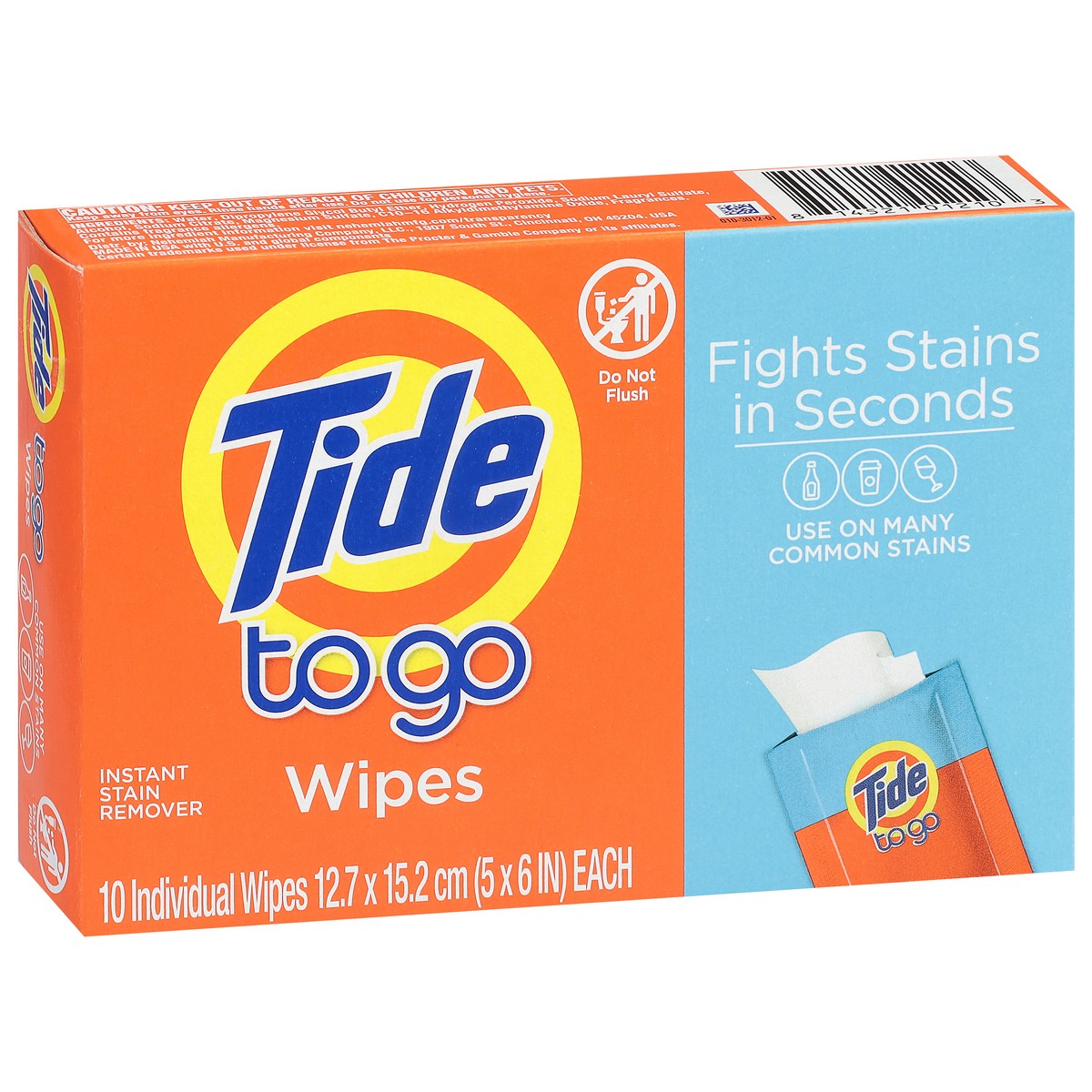slide 5 of 15, Tide To Go Instant Stain Remover Wipes 10 ea, 10 ct