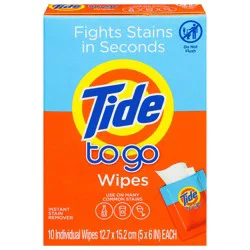 Tide To Go Instant Stain Remover Wipes 10 ea