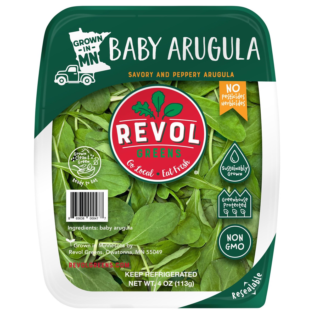 slide 1 of 4, Revol Greens Baby Arugula, 4.5 oz