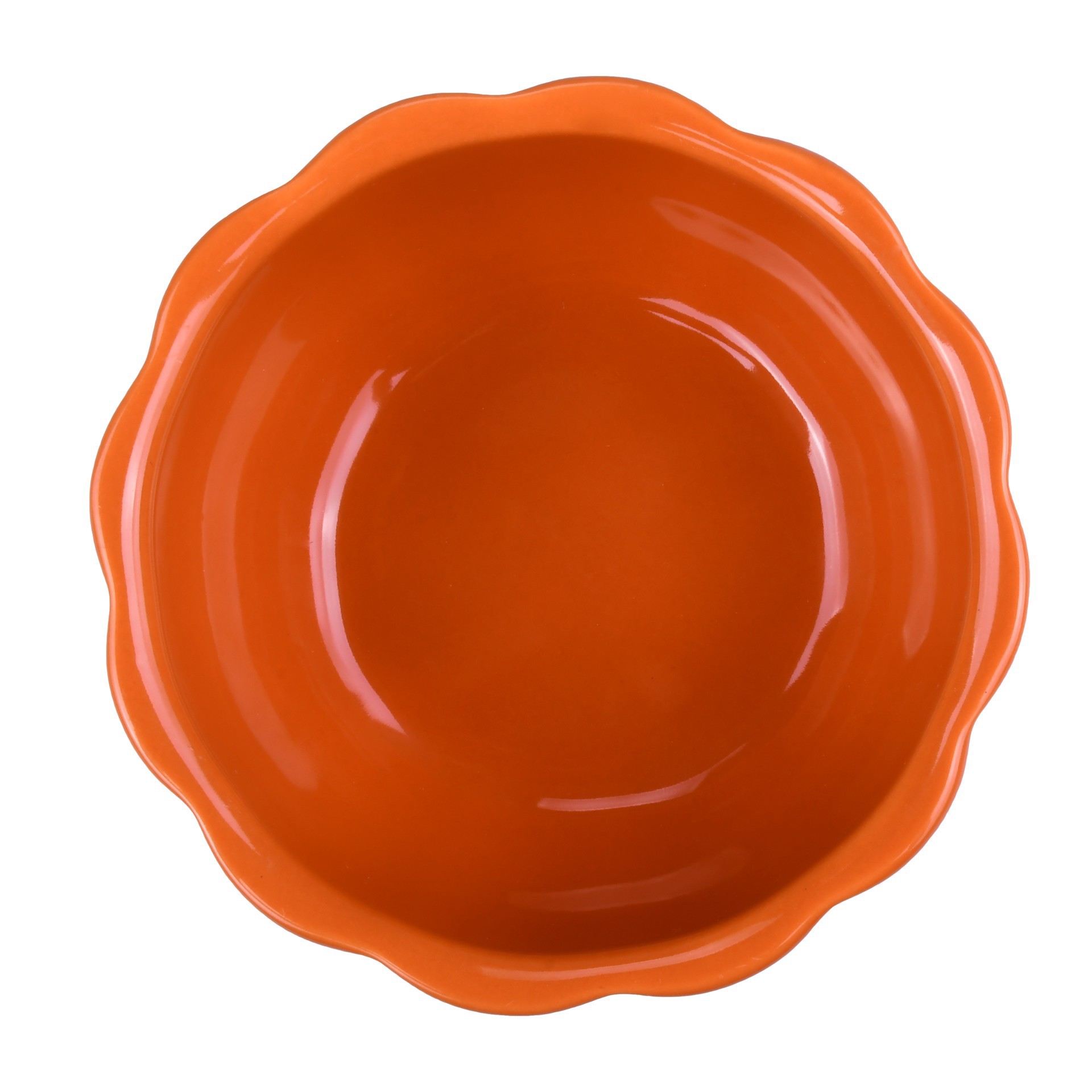 slide 4 of 4, 4" Orange Ceramic Pumpkin Ramekin By Makery, 4 in x 4 in x 2 in