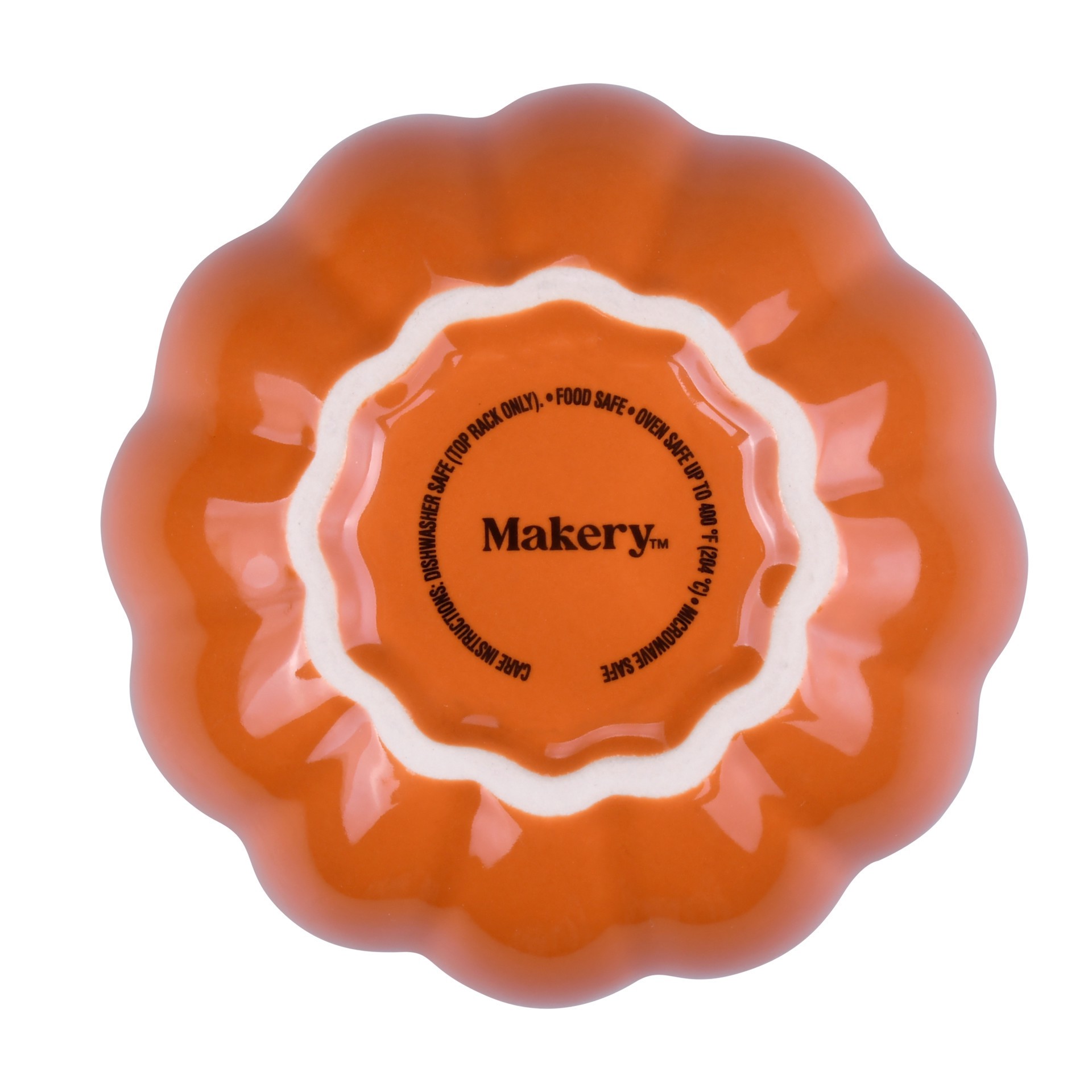 slide 3 of 4, 4" Orange Ceramic Pumpkin Ramekin By Makery, 4 in x 4 in x 2 in