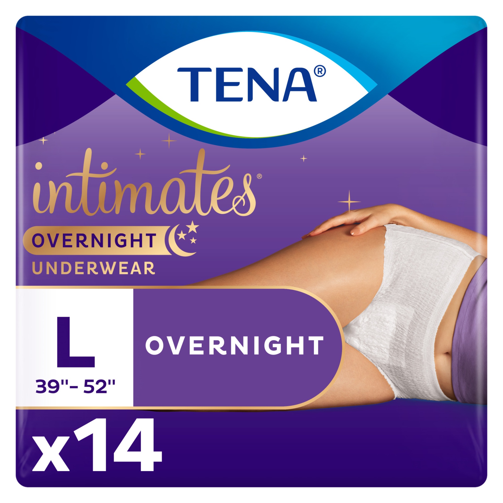 slide 1 of 1, Tena Intimates Incontinence Overnight Underwear for Women, Size Large, 14 ct