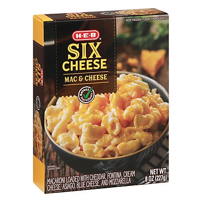 slide 1 of 1, H-E-B TX Street Eats Six Cheese Mac & Cheese, 8 oz